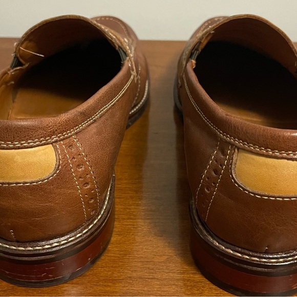 Johnston Murphy Mens Sheep Skin Shoes Brown Leather Loafers 11.5 M - Picture 4 of 4